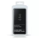 Clear View Huawei P Smart Pro / Honor Y9s fekete oldalra nyíló tükrös tok