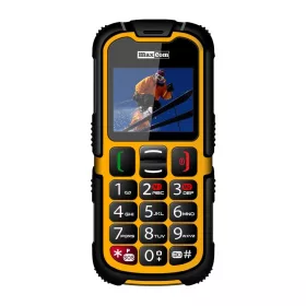   Maxcom MM910 mobiltelefon, dual sim-es kártyafüggetlen-, ütés-, por-, víz (IP67)- és sár ellen sárga (magyar nyelvű menüvel)
