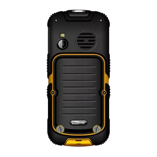 Maxcom MM910 mobiltelefon, dual sim-es kártyafüggetlen-, ütés-, por-, víz (IP67)- és sár ellen sárga (magyar nyelvű menüvel)