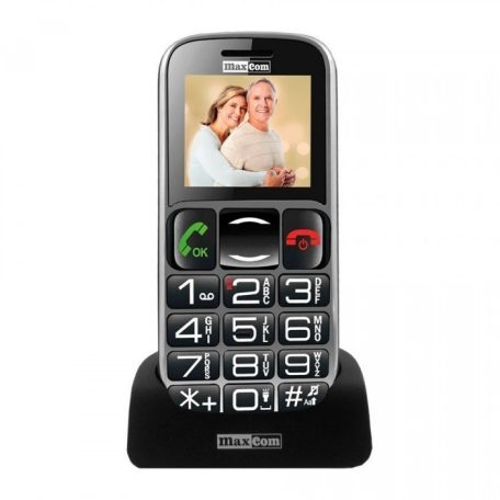 Maxcom MM462BB mobiltelefon, kártyafüggetlen, extra nagy gombokkal, vészhívóval (magyar nyelvű menüvel)