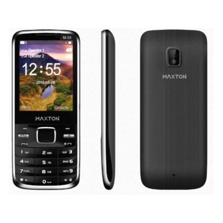 Maxton M55 mobiltelefon, dual sim-es kártyafüggetlen, bluetooth-os, fm rádiós fekete-kék (magyar nyelvű menüvel)