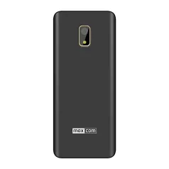   Maxcom MM236 mobiltelefon, dual sim-es kártyafüggetlen, bluetooth-os, fm rádiós fekete-arany (magyar nyelvű menüvel)