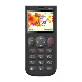   Maxcom MM750 kártyafüggetlen mobiltelefon bluetooth-os, fm rádiós fekete (magyar nyelvű menüvel)