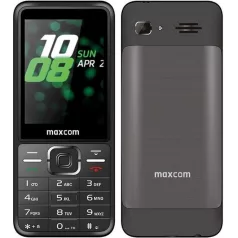   Maxcom MM244 fémházas mobiltelefon, dual sim-es kártyafüggetlen, fekete (magyar nyelvű menüvel)