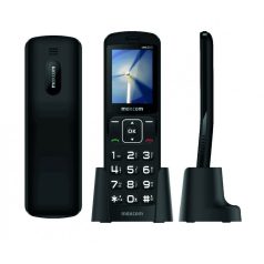   Maxcom MM32D mobiltelefon asztali töltővel, egy sim-es, kártyafüggetlen, fekete (magyar nyelvű menüvel)