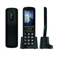  Maxcom MM32D mobiltelefon asztali töltővel, egy sim-es, kártyafüggetlen, fekete (magyar nyelvű menüvel)