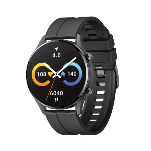 Maxcom Fit FW54 Iron fekete vízálló okosóra pulzus és vérnyomásmérővel