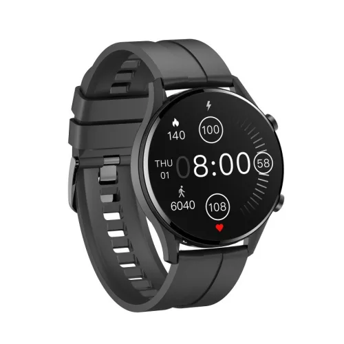 Maxcom Fit FW54 Iron fekete vízálló okosóra pulzus és vérnyomásmérővel