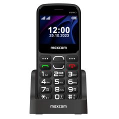   Maxcom MM443 4G Dual SIM mobiltelefon, kártyafüggetlen, extra nagy gombokkal, vészhívóval (magyar nyelvű menüvel)