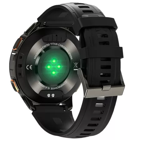 Maxcom FW110 Titan Chronos fémházas okosóra pulzus és vérnyomásmérővel fekete