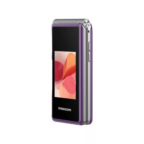 Maxcom MM835 4G kártyafüggetlen mobiltelefon, Dual Sim, extra nagy gombokkal, vészhívóval lila (magyar nyelvű menüvel)