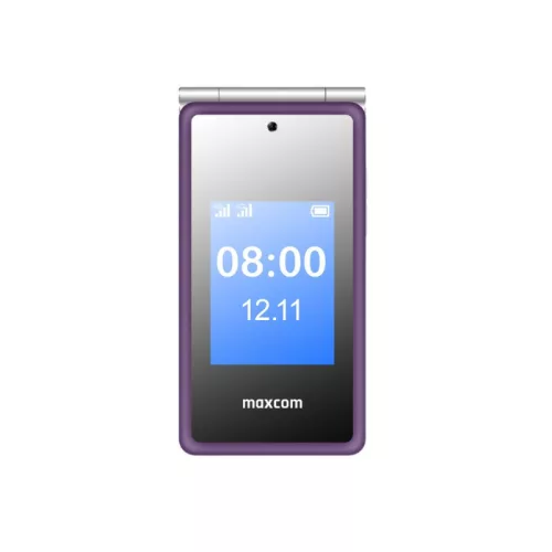 Maxcom MM835 4G kártyafüggetlen mobiltelefon, Dual Sim, extra nagy gombokkal, vészhívóval lila (magyar nyelvű menüvel)