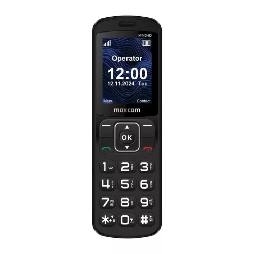 Maxcom MM34D 4G mobiltelefon asztali töltővel, kártyafüggetlen, Type-C csatlakozóval (magyar nyelvű menüvel)