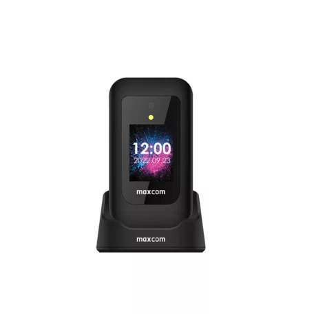 Maxcom MM827 4G kártyafüggetlen mobiltelefon, Dual Sim, extra nagy gombokkal, vészhívóval fekete (magyar nyelvű menüvel)