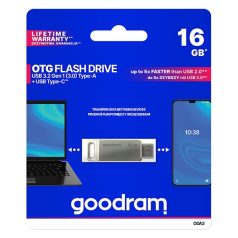   Goodram 32GB (USB-A 3.2, Type-C) ezüst pendrive Artisjus matricával - ODA3-0320S0R11