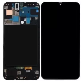   Samsung A715 Galaxy A71 (2020) fekete gyári LCD kijelző érintővel és kerettel