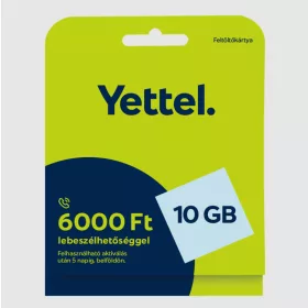   Bliszteres Yettel aktiválatlan sim kártya 6000 Ft lebeszélhetőséggel és 10GB mobilnettel