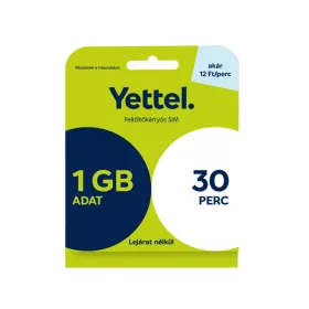   Bliszteres Yettel Kártyás M Expressz aktiválatlan SIM kártya 30 perc lebeszélhetőséggel és 1GB adatforgalommal