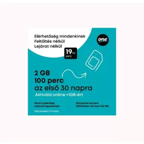   Bliszteres One aktiválatlan sim kártya 2GB(+1GB) adat és 100 perc kiinduló kerettel