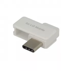 LG gyári micro USB - USB-C OTG adapter fehér
