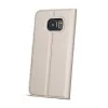 Smart Look Samsung A600 Galaxy A6 (2018) oldalra nyíló bőrhatású ablakos könyv tok szilikon belsővel arany