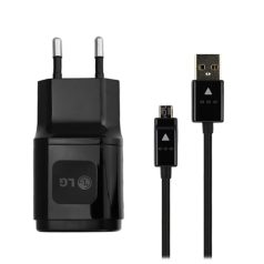   LG gyári hálózati fekete töltőfej 1,8A (MCS-04ED/04ER) micro USB adatkábellel 9W