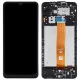 Samsung A125 Galaxy A12 fekete gyári LCD kijelző érintővel és kerettel