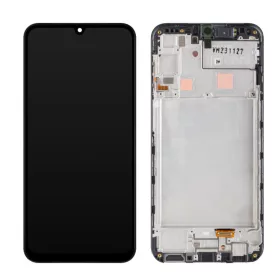   Samsung A245 Galaxy A24 4G fekete gyári LCD kijelző érintővel és kerettel (GH82-31240A)