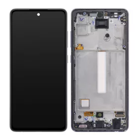   Samsung A525 / A526 Galaxy A52 4G / 5G (2020) fekete gyári LCD kijelző érintővel és kerettel (GH82-25524A)