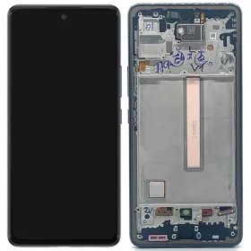   Samsung A536 Galaxy A53 5G fekete gyári LCD kijelző érintővel és kerettel (GH82-28024A, GH82-28025A, GH97-28025A)