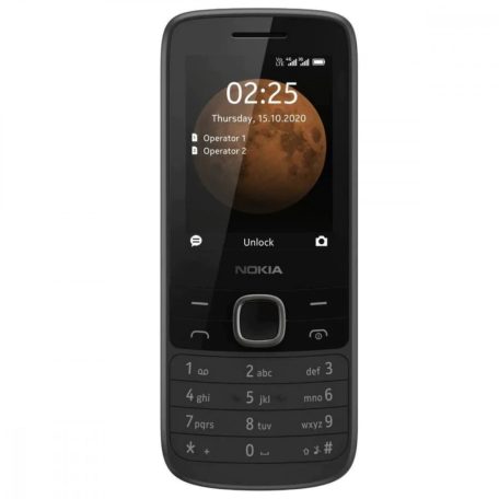 Nokia 225 4G Mobiltelefon, Kártyafüggetlen, Dual Sim, Fekete