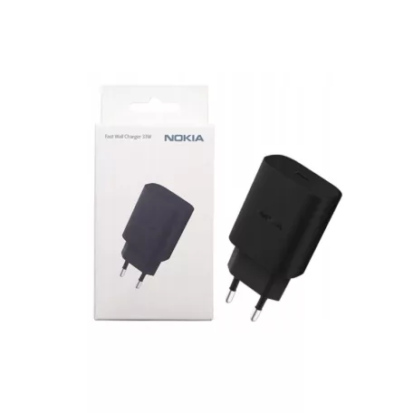 Bliszteres Nokia AD-030E fekete gyári USB-C hálózati töltő, 3A 33W