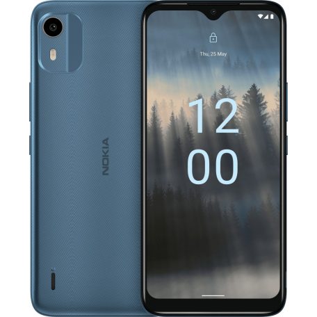 Nokia C12 2GB/64GB Dual SIM kártyafüggetlen érintős mobiltelefon, Cyan (Android)