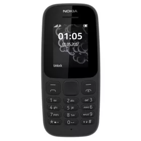   Nokia 105 (2017) Mobiltelefon, Kártyafüggetlen, Dual Sim, Fekete