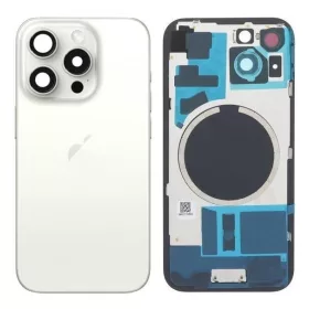 Apple iPhone 15 Pro Max (6.7) fehér titán akkufedél