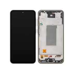   Samsung A366 Galaxy A36 5G fekete gyári LCD kijelző érintővel és kerettel (GH82-36841A)