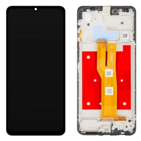  Samsung A075 Galaxy A07 4G szürke gyári LCD kijelző érintővel és kerettel (GH81-28044A)