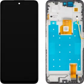  Honor X7d 4G/5G, Honor 400 Smart 4G fekete gyári LCD kijelző érintővel és kerettel (0235AQWY)