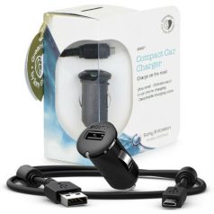   Bliszteres Sony Ericcson AN401 gyári autós töltő 1200mAh 6W Micro USB kábellel