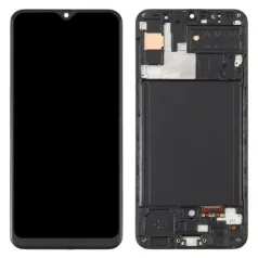   Samsung A307F Galaxy A30S (2019) fekete LCD kijelző érintővel és kerettel