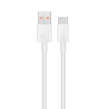 Xiaomi fehér gyári USB - Type-C gyorstöltő adatkábel 1m 6A