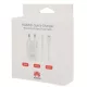 Bliszteres Huawei AP32 HW-059200EHQ fehér gyári gyors töltőfej 9.0V/5.0V - 2000mAh Type-C adatkábellel 18W
