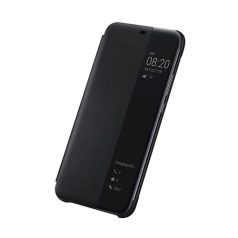   Huawei Mate 20 Lite műanyag fekete gyári aktív fedlapos oldalra nyíló tok