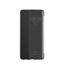 Huawei P30 Smart View gyári fekete oldalra nyíló tok