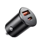 XO CC43 PD QC 3.0 hálózati töltőfej 1x USB és 1x Type-C foglalattal fekete 45W