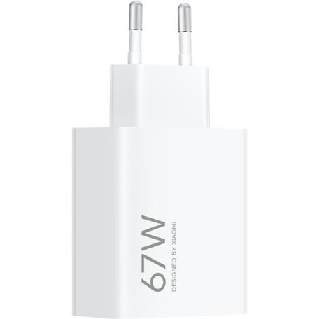 Bliszteres Xiaomi BHR07SKEU gyári hálózati fehér gyors (Turbo) töltőfej 67W USB-A gyorstöltő