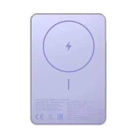   Xiaomi Super Slim Magnetic power bank 5000 mAh vezeték nélküli töltéssel lila BHR08PNGL