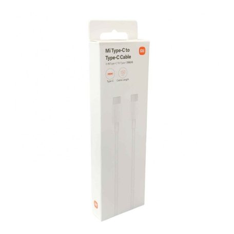 Bliszteres Xiaomi fehér gyári USB Type-C - Type-C gyorstöltő adatkábel 1,5 m 5A