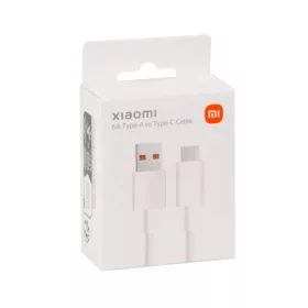   Bliszteres Xiaomi fehér gyári USB - Type-C gyorstöltő adatkábel 1m 6A (BHR6032GL)