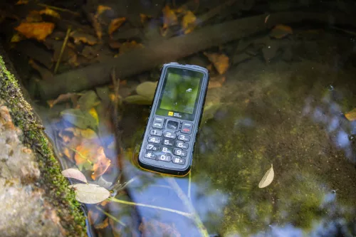 AGM M9-F 4G  vízen lebegő, ütés- és vízálló IP68 mobiltelefon, kártyafüggetlen, Dual Sim, fekete narancssárga